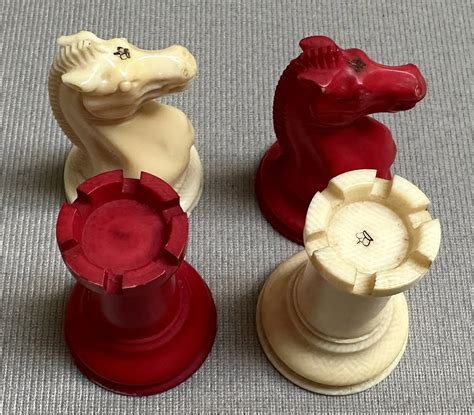 Jaques Tournament Size Ivory Chessmen ChessAntiques