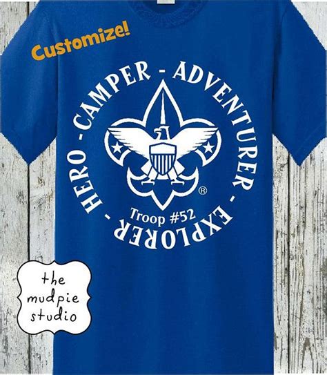 Boy Scout T Shirt On Etsy Camper Adventurer Explorer Hero Troop Scout