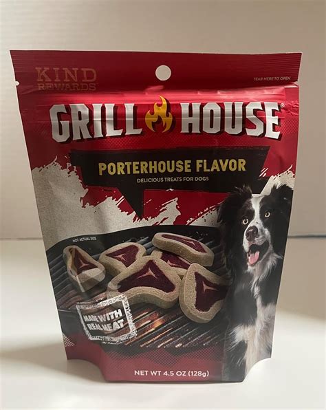 Grill House Kind Rewards Dog Treats Porterhouse Flavored