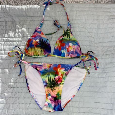 Multi Colored Bikini Worn Once For A Few Hours Depop