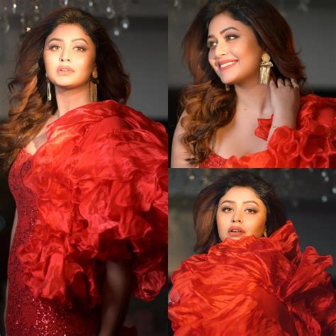 Ritabhari Chakraborty Looks Red Hot In Bodycon Ruffle Dress With Smokey Eyes