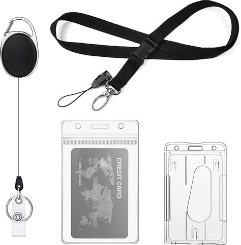 Vicloon Cordon Avec Porte Carte R Tractable Porte Badge Pcs