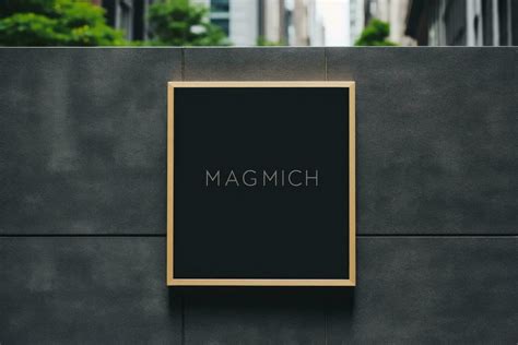 AI Generated Mock Up Of A Black Signboard On The Wall Of A Building