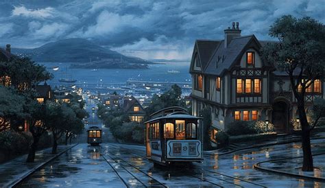 Hd Wallpaper Street San Francisco Rain City Coast Landscape