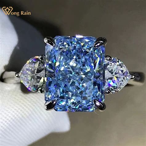 925 Sterling Silver Moissanite Ring Gemstone Sterling Silver 925 Ring