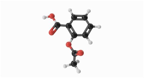 3D Aspirin Molecule Acid TurboSquid 1474044