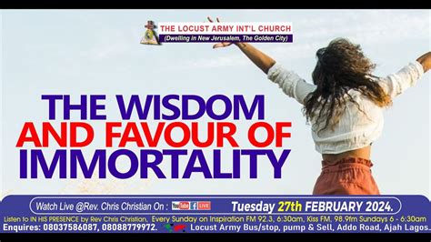 Rev Chris Christian The Wisdom And Favour Of Immortality Youtube