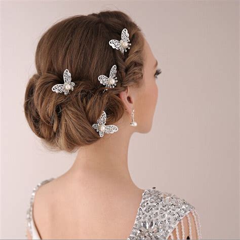 St Cke Braut Haar Pin Pearl Kristall Haarnadel Kopfbedeckung