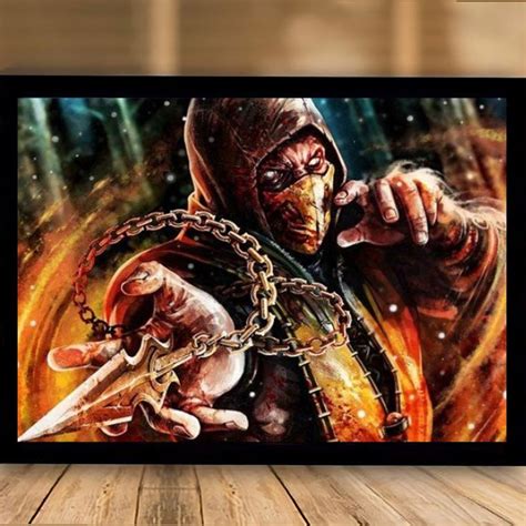 Quadro Decorativo Scorpion Mortal Kombat Elo