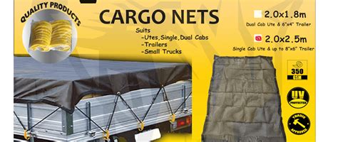 mesh cargo net    reinforced mesh load cover single cab ute