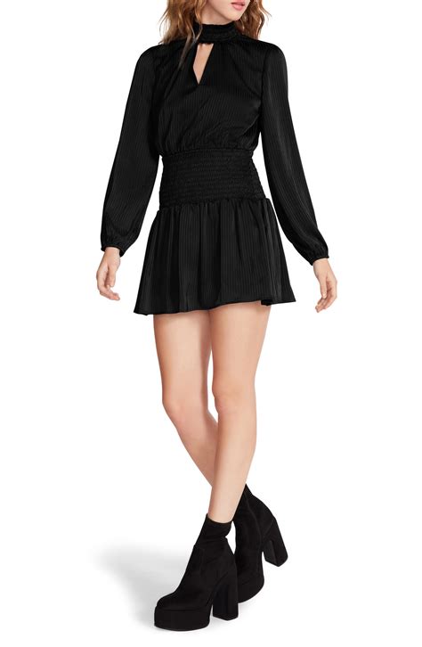 Steve Madden Natalie Smocked Long Sleeve Minidress Nordstrom