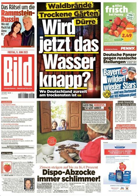 Newspaper Bild Germany Newspapers In Germany Friday S Edition June