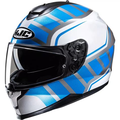 Casque HJC C70N Holt MC2 Bleu Blanc Gris Casque Intégral