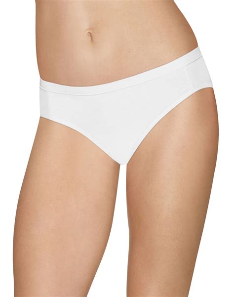 Hanes Ultimate Women S Cotton Stretch Cool Comfort Bikini Pack White Pink Grey Black