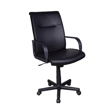 Silla Oficina Sillon Gerencial Cuero Negro Foto Premium