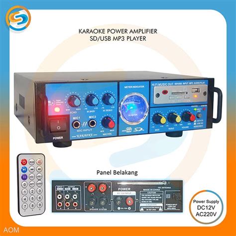 Jual Karaoke Power Amplifier Sd Usb Mp3 Player Aom Di Lapak Audio Net