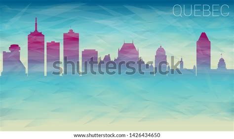 Quebec City Canada Skyline Silhouette Vector Stock Vector Royalty Free