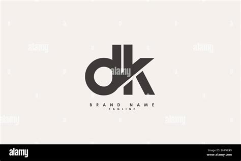 Dk Alphabet Letter Mark Monogram Vector Logo Template Stock Vector