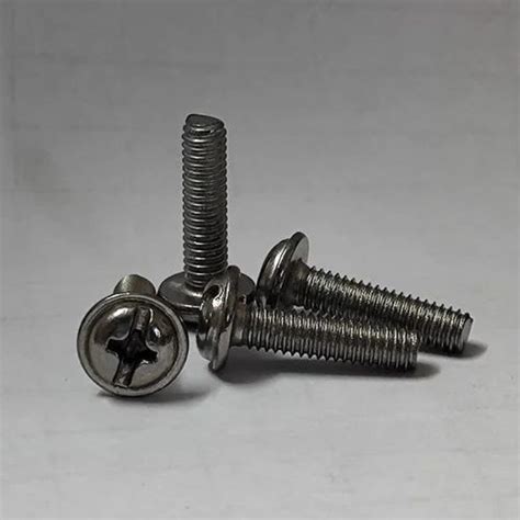 Material Stainless Steel Pan Head Combination Screw For Fitting Size