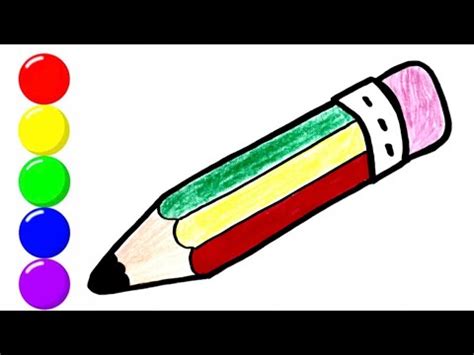 How To Draw A Cute Pencil Bolalar Uchun Qalam Rasm Chizish