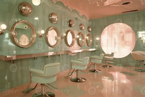 Modern beauty salon interior with vintage charm 47895927 Stock Photo at ...