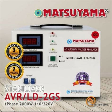 Jual Stabilizer Stavol Avr Matsuyama Stavolt Watt Kva Avr L Gs