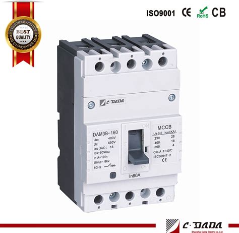 Mccb Dam3 160 3p 16~160a Compact Din Rail Molded Case Circuit Breaker Compact Size Mccb And