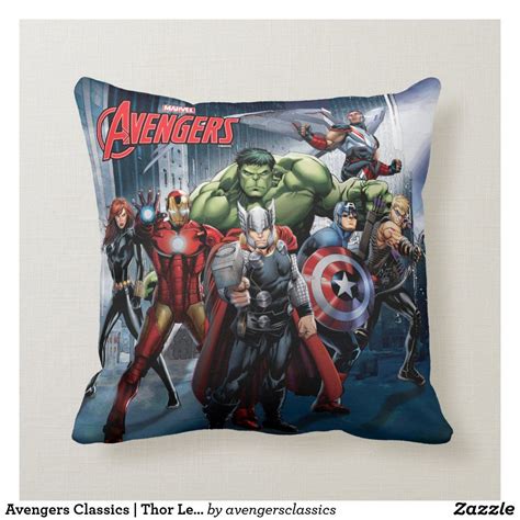 Avengers Classics Thor Leading Avengers Throw Pillow Zazzle Throw