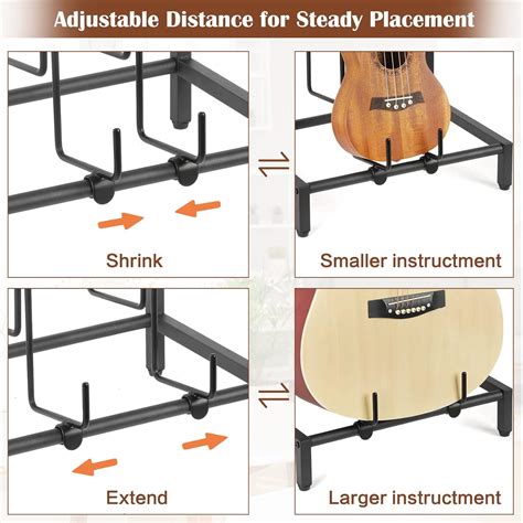 Soporte de guitarra de 4 niveles para guitarra acústica eléctrica