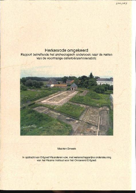 OAR Herkenrode Omgekeerd Rapport Betreffende Het Archeologisch