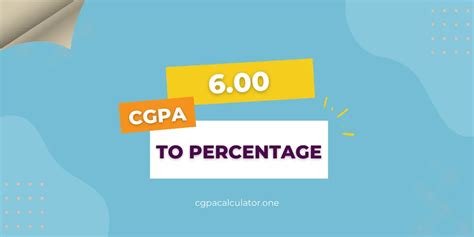 6 Cgpa To Percentage Conversion Cgpa Calculator