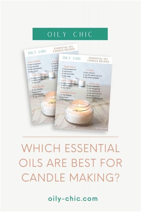 Candle Essential Oil Blends Chart Printable