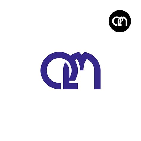 Desenho Do Logotipo Da Letra QM Monogram Vetor Premium