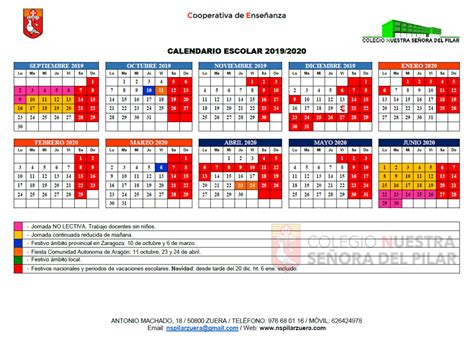 Asi Queda El Calendario Escolar 2020 2021 En Aragon Con Los Dias Images