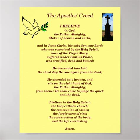 The Apostles' Creed Poster | Zazzle