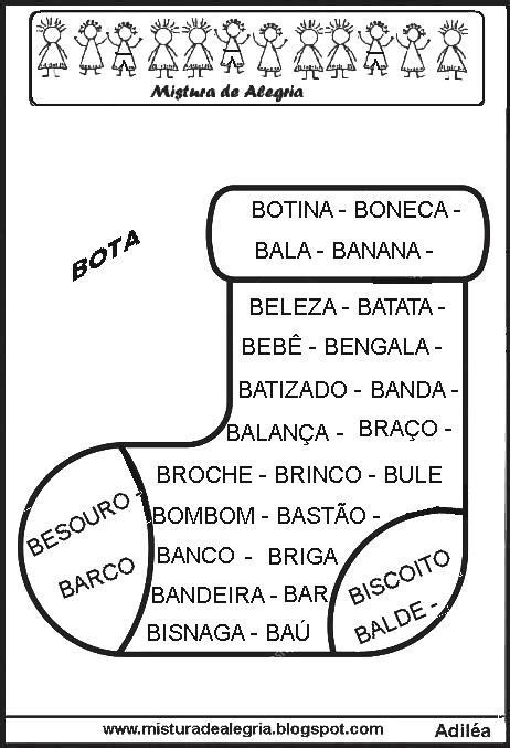 Fichas De Leitura Para O Primeiro Ano Mistura De Alegria