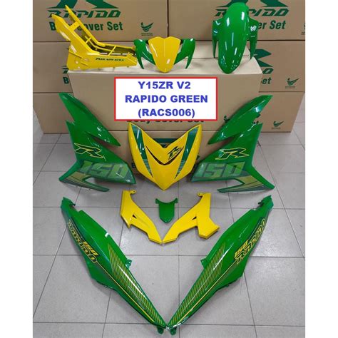 Cover Set Rapido Y15zr V1 V2 Yamaha Rapido Green Color Ysuku Accessories Motor Y15 Green Hijau