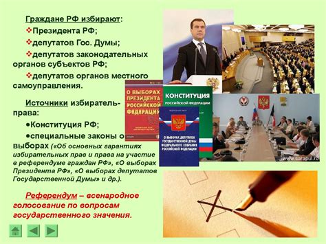 Избирательное право. Принципы избирательного права в РФ - online ...