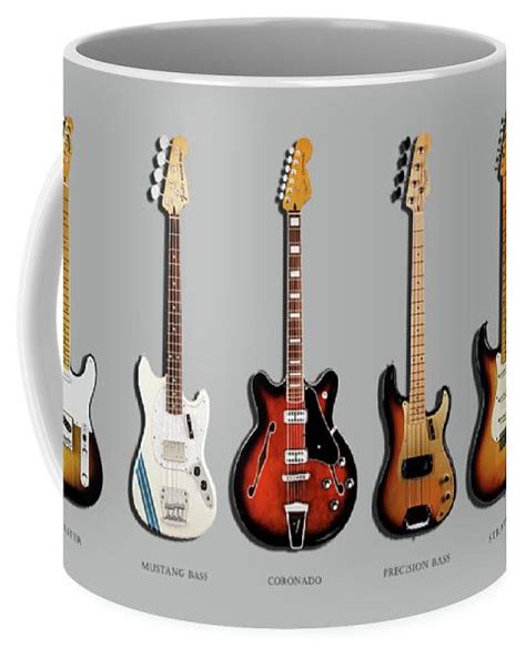 Fender Guitar Collection Coffee Mug For Sale By Mark Rogan Fender Guitar Mugs For Sale