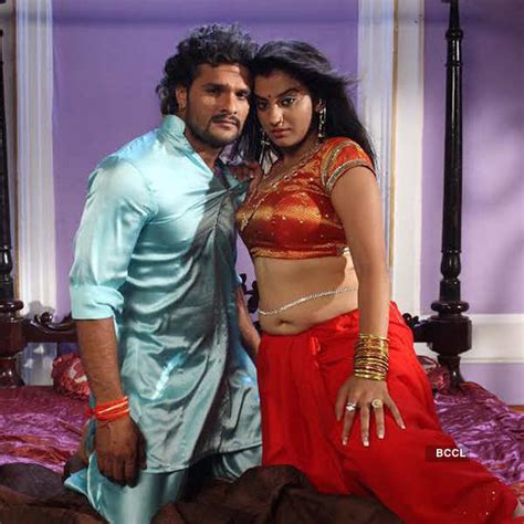 Khesari Lal Yadav And Aksahra Singh In A Still From Bhojpuri Movie Betaab