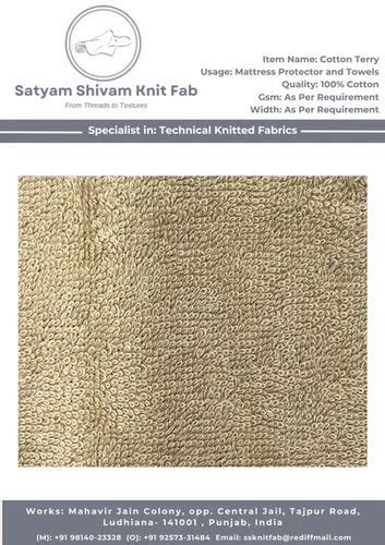 Cotton Terry Fabric, For mattress protector, Plain/Solids at Rs 380/kg ...
