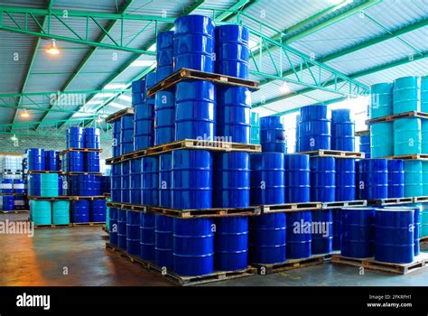 Industry Oil Barrels Or Chemical Drums Stacked Up Chemical Tank