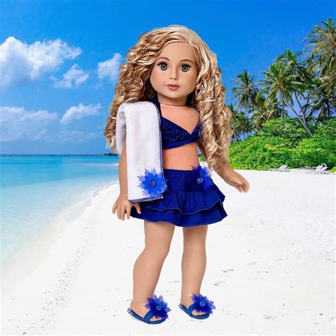 Bikini Mini Doll Clothes For Inch Doll Piece Swimsuit Outfit Skirt Top Matching Flip