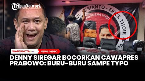 Denny Siregar Bocorkan Sosok Cawapres Prabowo Subianto Saking Buru