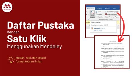 Cara Cepat Dan Mudah Membuat Daftar Pustaka Dengan Mendeley Youtube