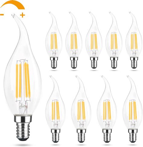 Volxon Led Chandelier Light Bulbs E Candelabra Bulb Watt