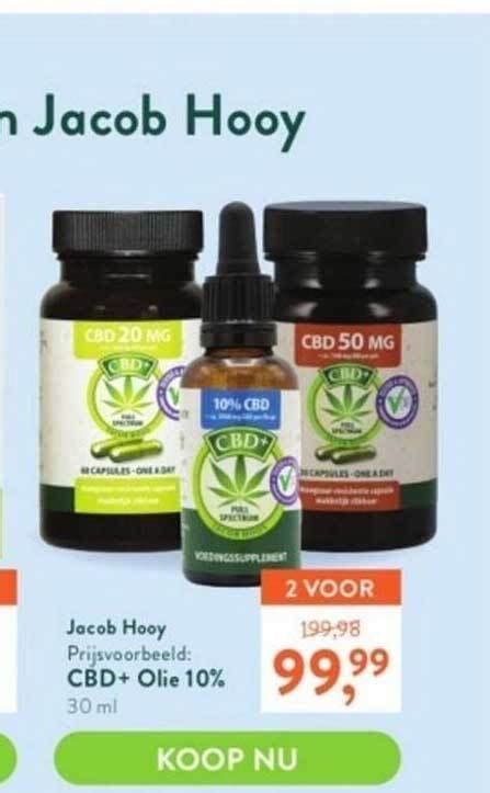 Jacob Hooy Cbd Olie 10 Aanbieding Bij Holland Barrett