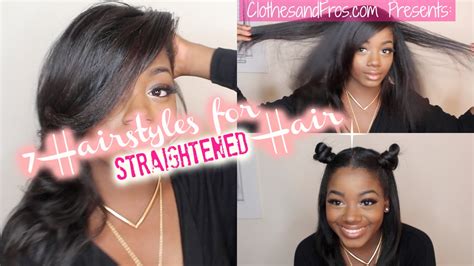 7 Easy Hair Styles For Straightened Hair Youtube