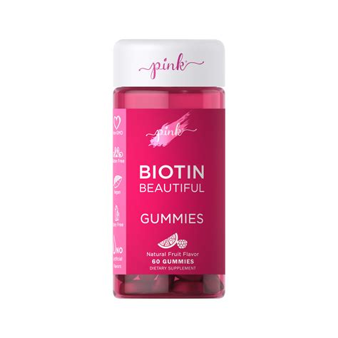 Pink Biotin Beautiful Gummies Shop Vitamins A Z At H E B