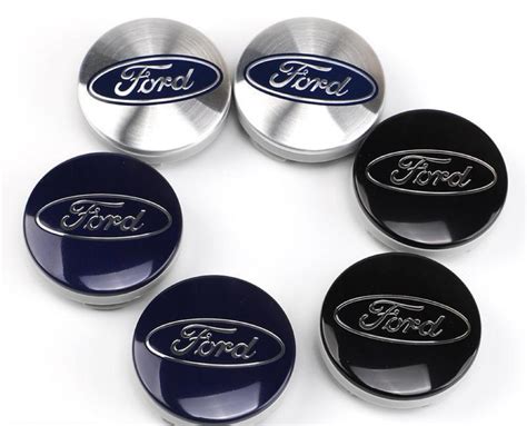 Set of 4 Ford Wheel Center Caps Silve 54mm Rim Emblems Hubcaps Cover ...